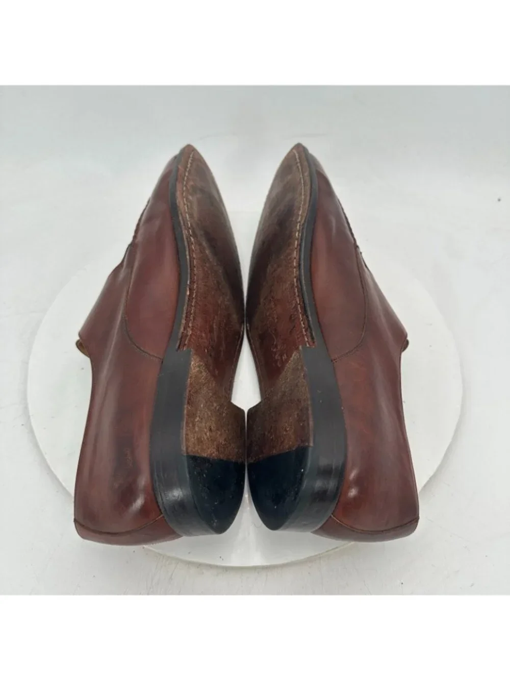 Mezlan Winthrop Men Size 12M Brown Leather Split Toe Single Monk Dress Shoes